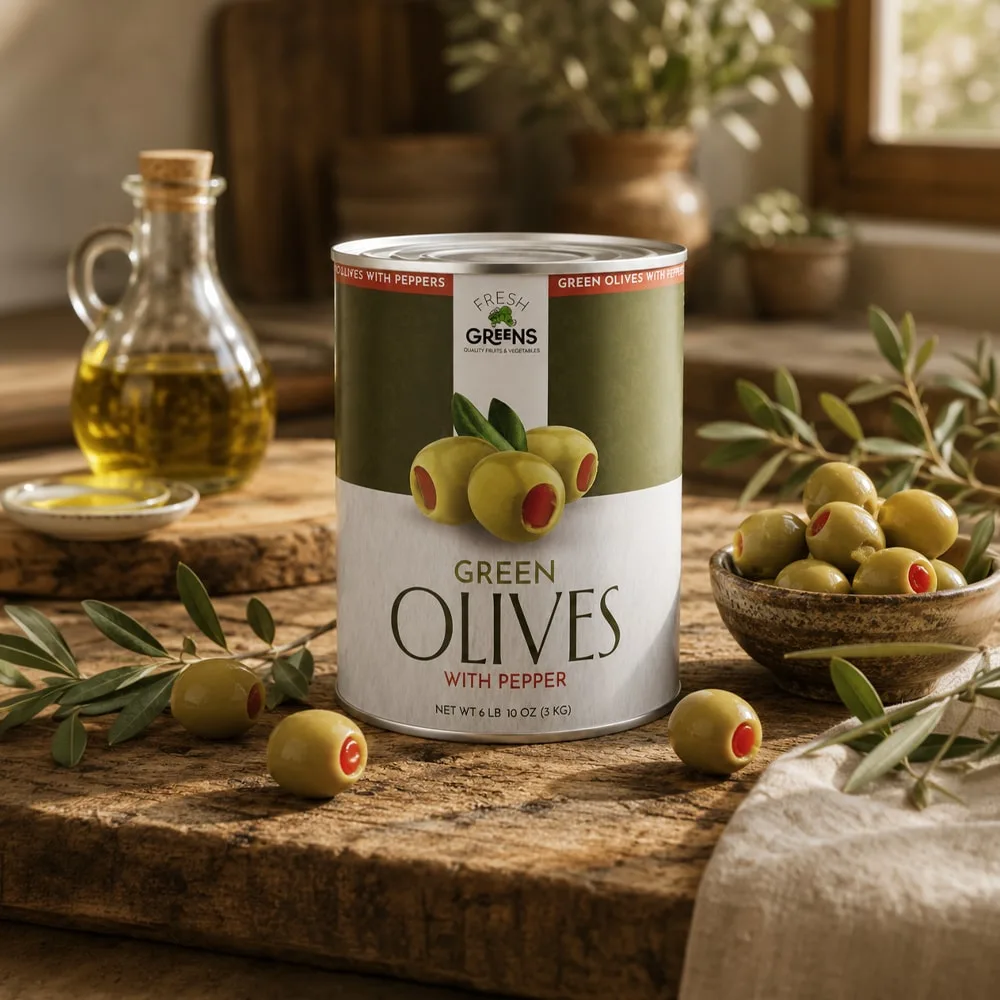 Green Olives with Pepper