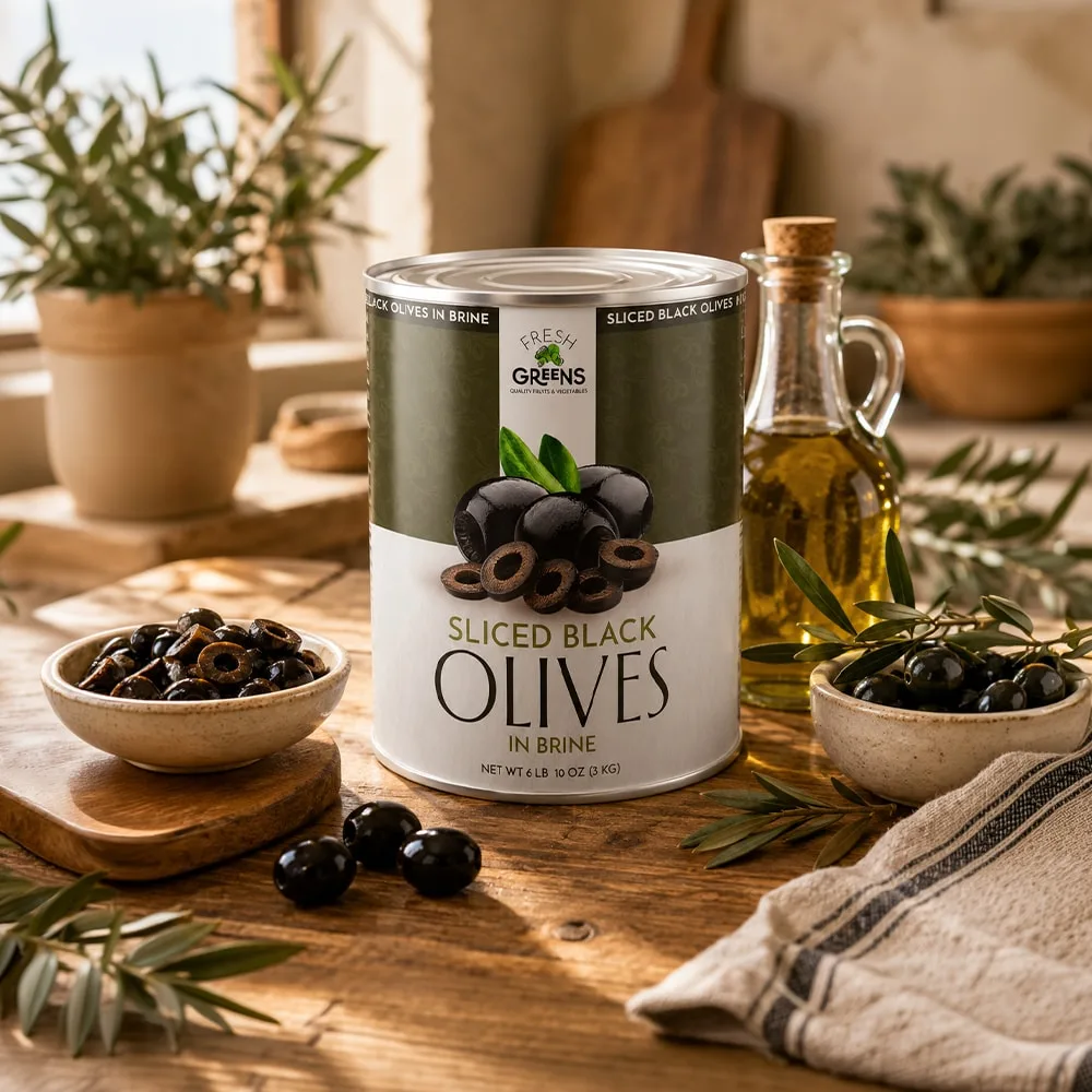 Sliced Black Olives in Brine