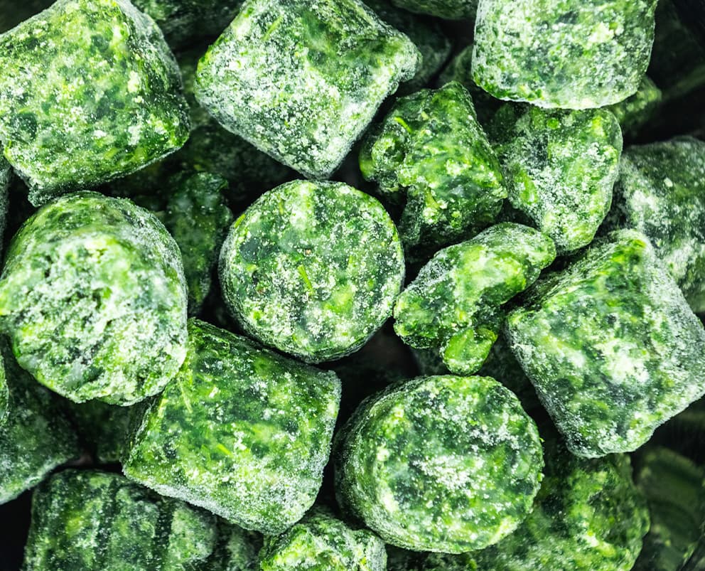 Spinach Chopped Portions, IQF